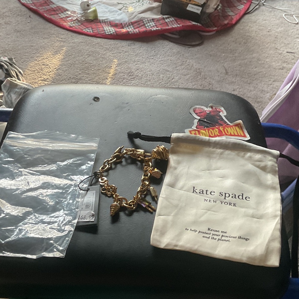 Kate Spade Gold Charm Bracelet with Fun Charms - Picture 2 of 2